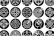 Target goals icons set aiming focus, an Object Graphic by pikepicture (Thumbnail 3 of 3)