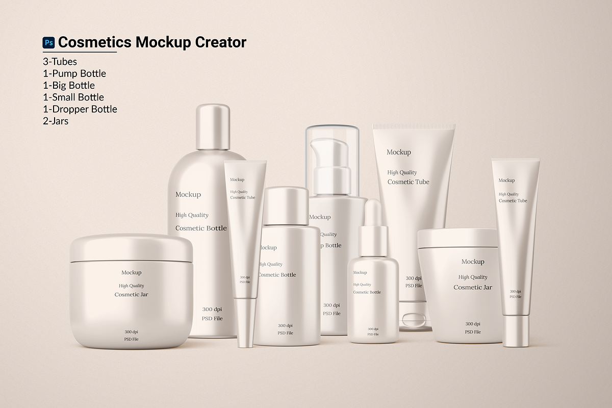 Skincare Packaging Mockup Generator, a Packaging Mockup by Mockupdaddy (Photo 1 of 14)