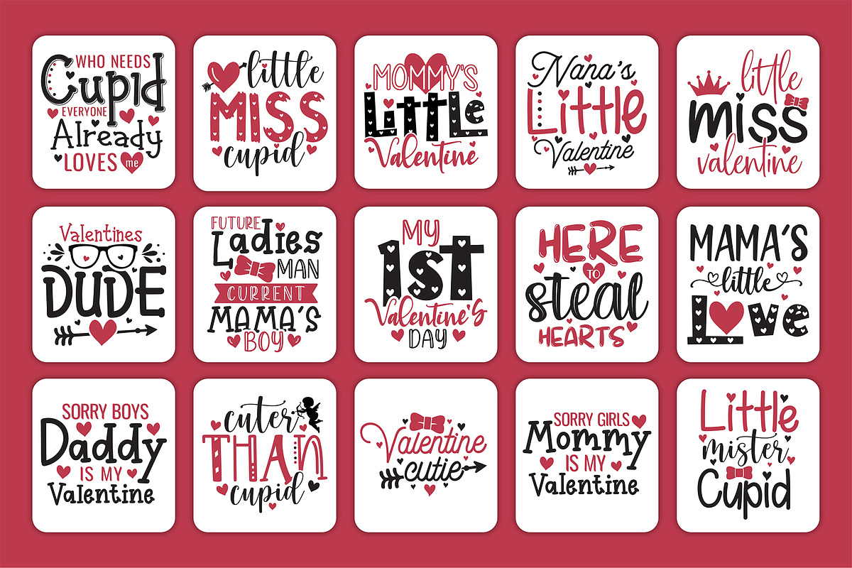 Kids Valentine SVG Bundle, a Graphic by CraftlabSVG (Photo 2 of 13)