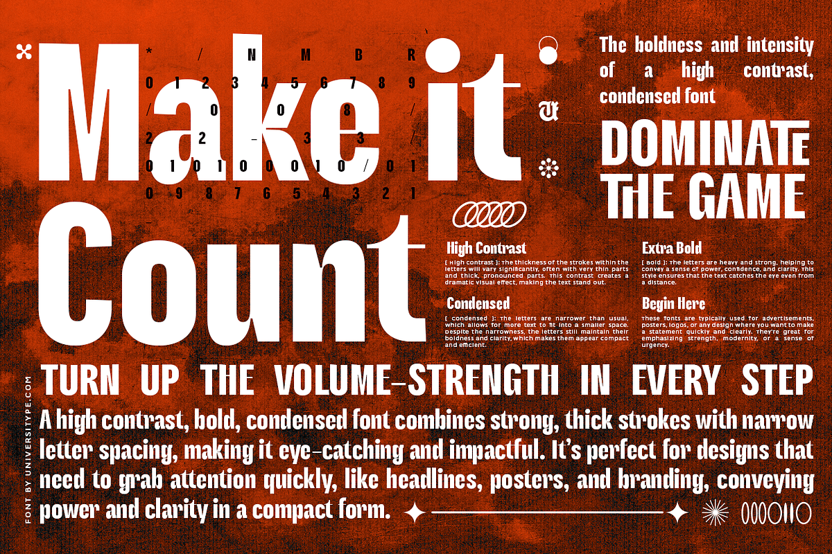UT Milliffigh - A Condensed Font, a Sans Serif Font by Universitype (Photo 2 of 11)