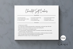 Minimalist Recipe Card Template