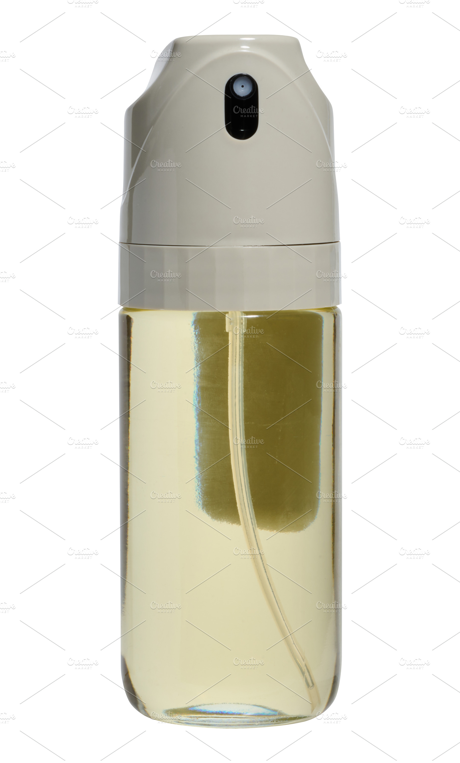 Kitchen bottle dispenser for vegetable oil with plastic cap on i, a Food & Drink Photo by ndanko