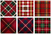 Royal Red Christmas Tartan Plaid, a Texture Illustration by Dream Creation (Thumbnail 3 of 6)