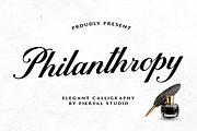 Philanthropy – Elegant Calligraphy, a Script Font by Fikryal Studio (Thumbnail 1 of 14)