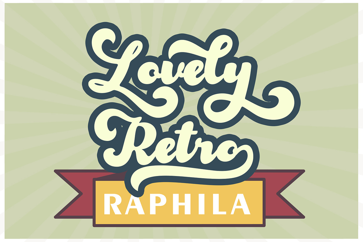 Raphila retro, a Script Font by Sulthan Studio (Photo 6 of 7)