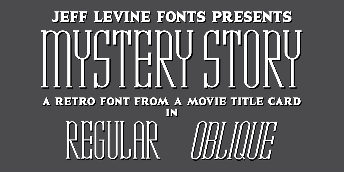 Mystery Story JNL, a Slab Serif Font by Jeff Levine Fonts (Photo 1 of 5)
