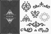 Vintage Damask Elements III, a Decorative Illustration by Solana (Thumbnail 2 of 6)
