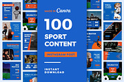 Sports Content Instagram Posts, a Social Media Template by emcrea (Thumbnail 1 of 9)