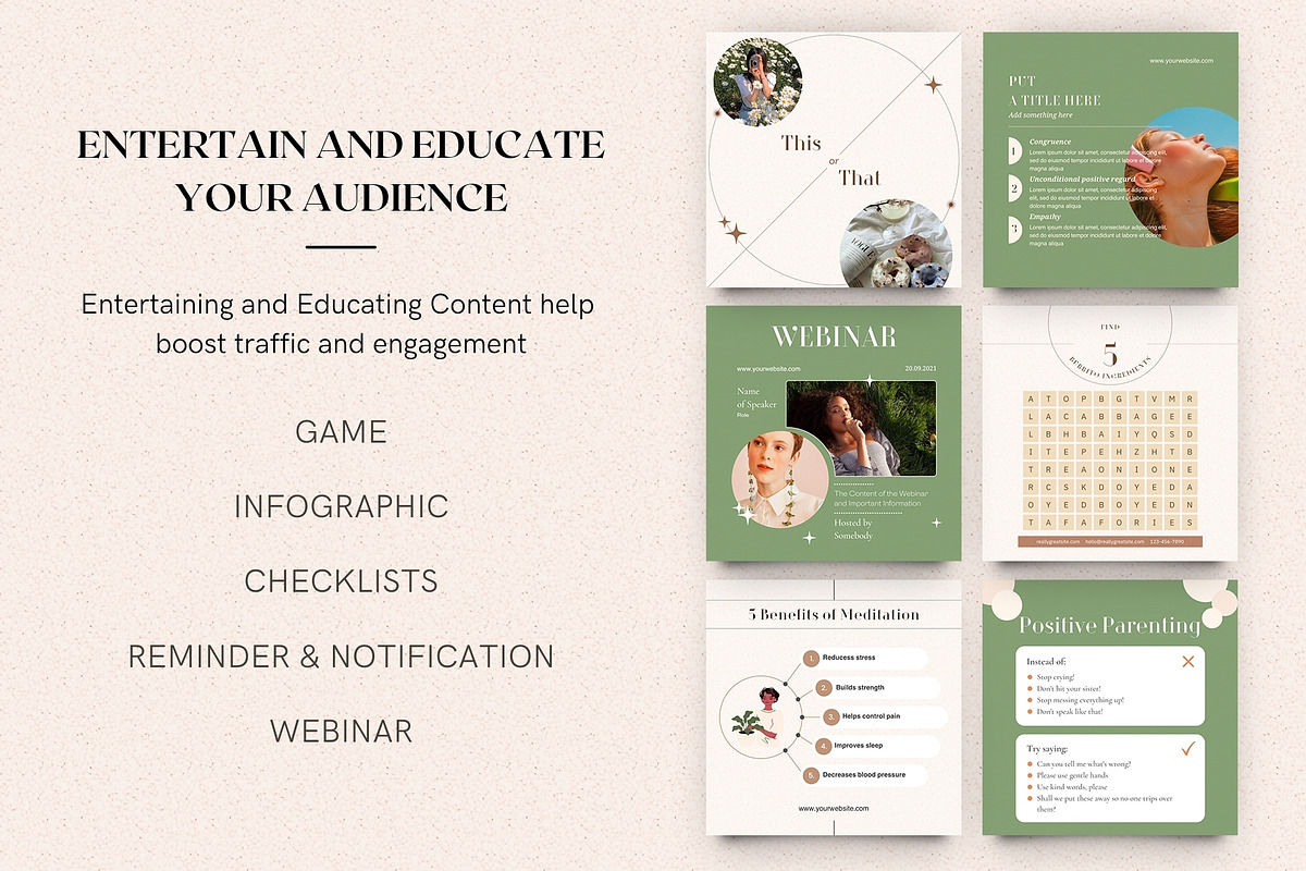 Matcha Latte Instagram Bundle| Canva, a Social Media Template by DesignbySamVN (Photo 7 of 10)