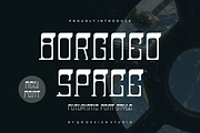 Borgneo Space - Futuristic Font, a Serif Font by QR Design Studio (Thumbnail 1 of 6)