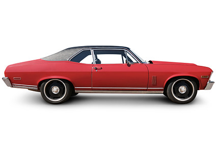 Classic Muscle Car Isolated on White, a Transportation Photo by Anton_Sokolov