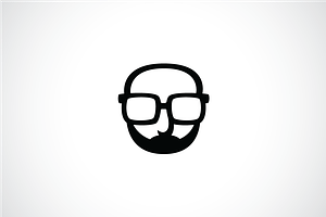 Cool Man Glasses Logo Template