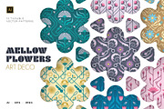 Geometrical Art Deco Floral Patterns, a Pattern Graphic by Designnina Shop (Thumbnail 1 of 9)