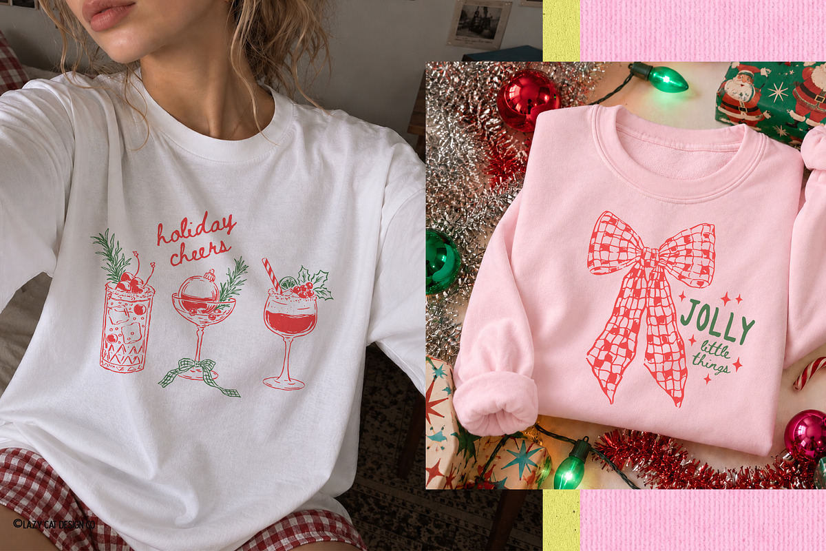 Christmas Sketch Art Designs, an Object Graphic by Lazy Cat (Photo 5 of 7)