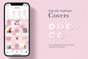 Flowers Instagram Puzzle Template