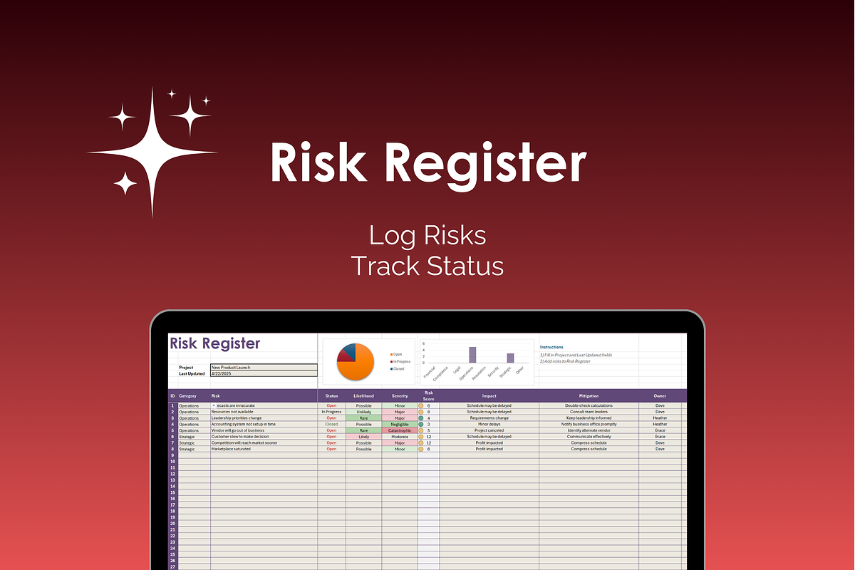 Risk Register and Risk Matrix preview 2