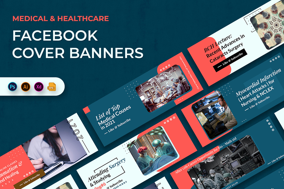 Medical Facebook Cover Banners, a Social Media Template by 3djagan (Photo 1 of 11)