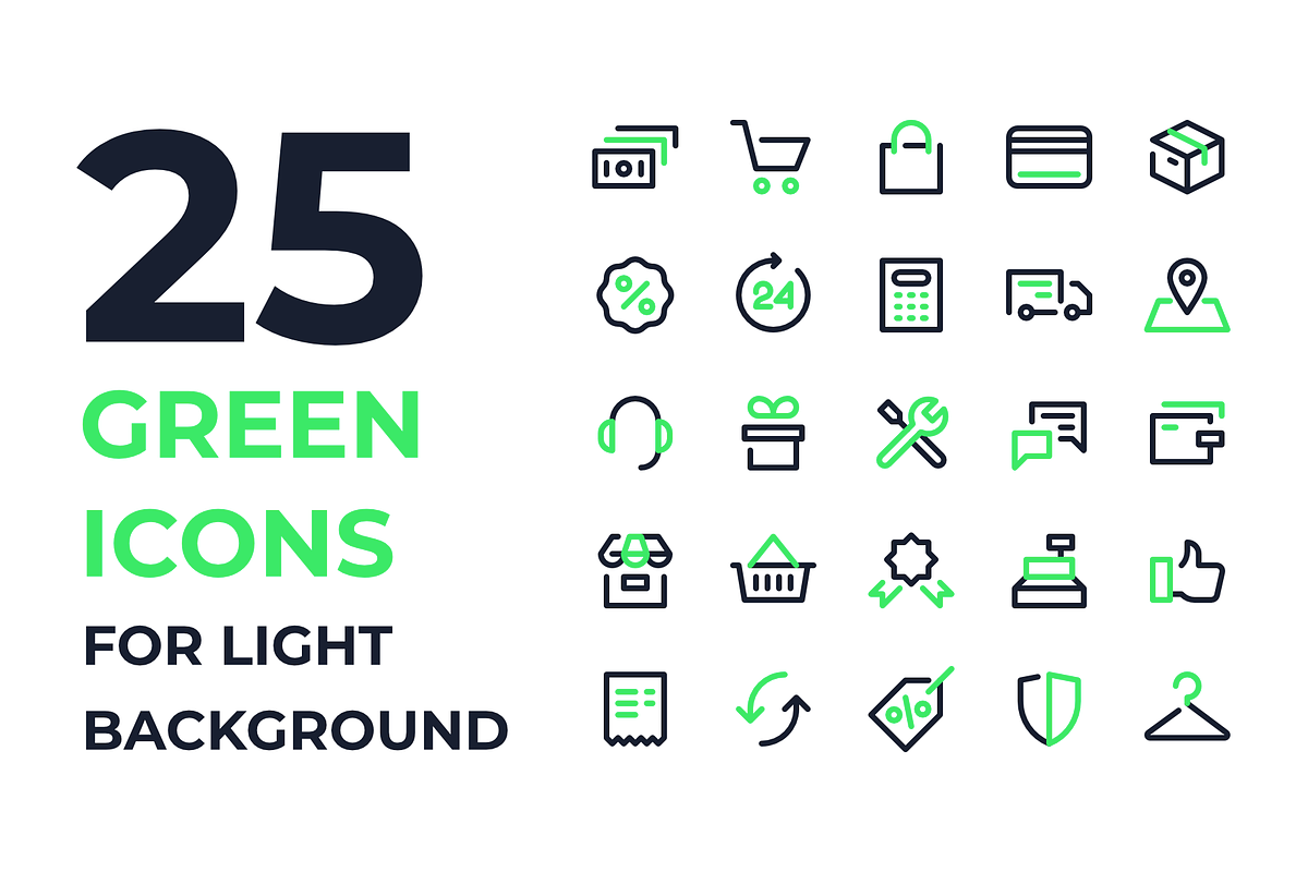 Shopping Icons, an Outline Icon by Ruslan Babkin (Photo 6 of 12)