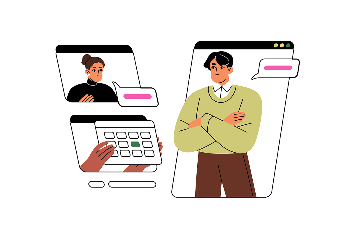 Business people working concept set, a Person Illustration by PaperTrident (Photo 13 of 13)