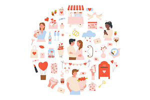 A beautiful and romantic vector, an Object Illustration by Flashvector
