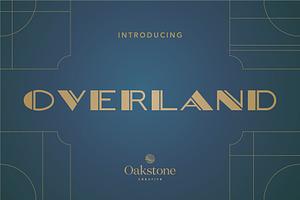 Overlander - Art Deco 1920s Font