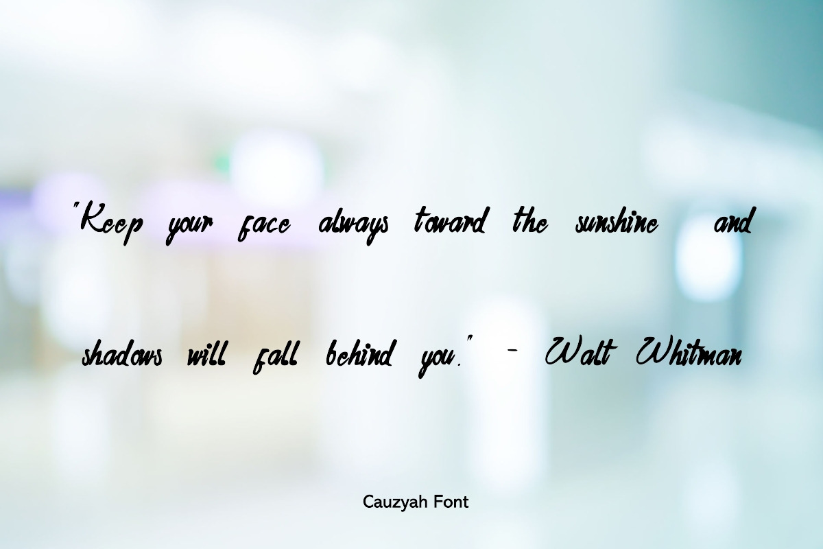 Cauzyah Modern Handwritten Font, a Handwritten Font by ResumeFabs (Photo 4 of 7)