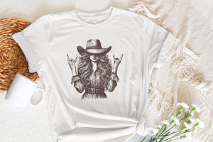 Cowgirl PNG, Sublimation Design