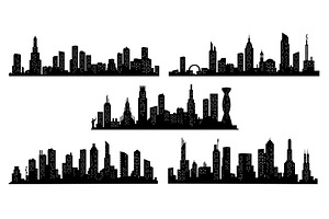 Collection Of City Silhouettes