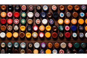 design beer bottle top ai generated, a Food & Drink Photo by pikepicture