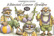 Whimsical Summer Grandpa Clipart, a Seasonal Illustration by designcity5 (Thumbnail 1 of 5)