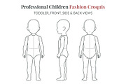 Toddler Fashion Croquis Bundle, a Person Illustration by Shorena Fashion Draws (Thumbnail 2 of 13)