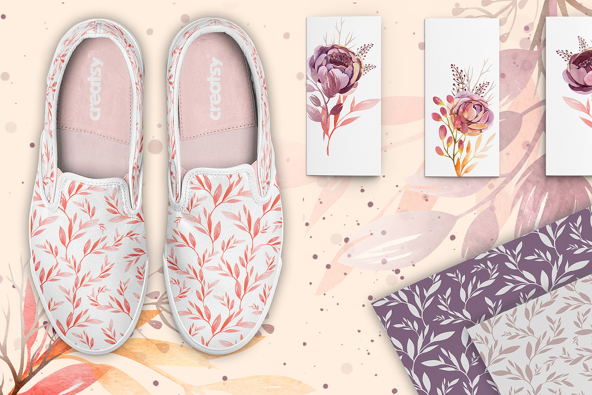 Autumn Floral Watercolor Clipart, a Decorative Illustration by LenArt (Photo 16 of 18)