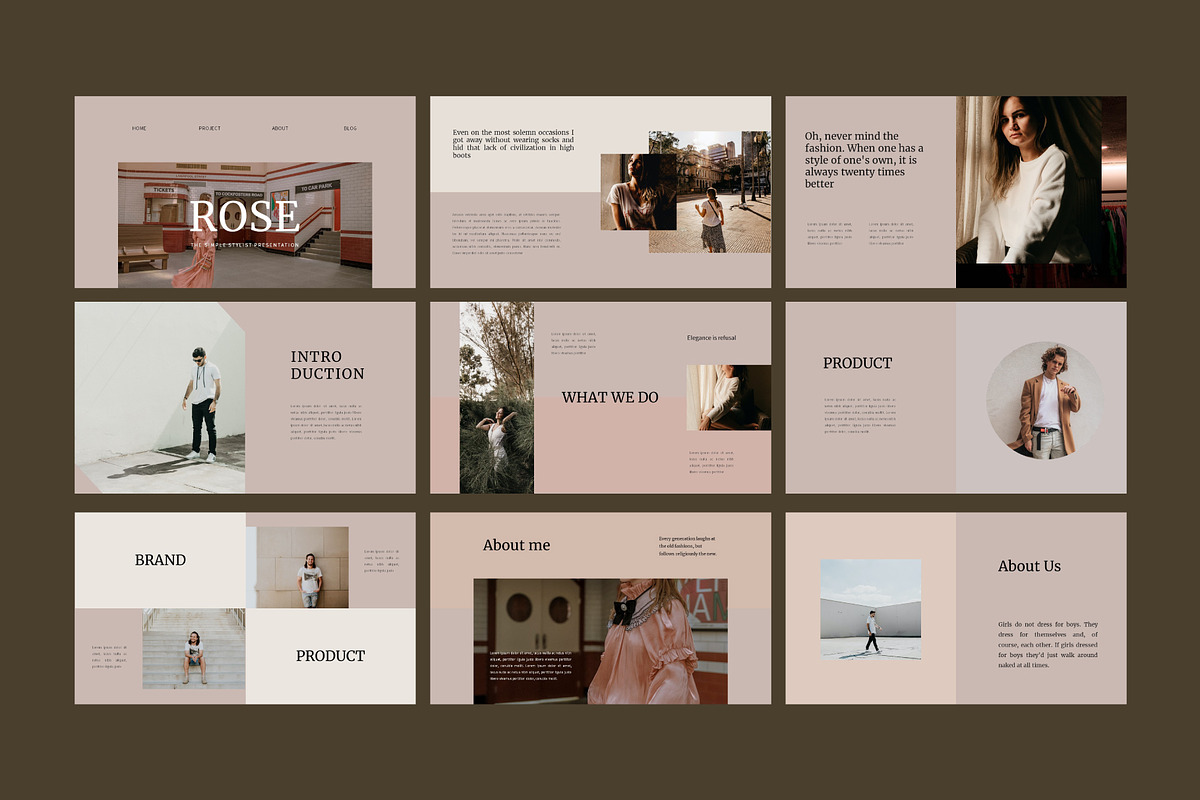 Rose Powerpoint Template, a Presentation Template by Yo Slide