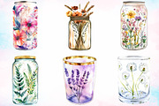 Watercolor Floral Boho Can Glass PNG, an Illustration by Canvas Craft (Thumbnail 3 of 5)