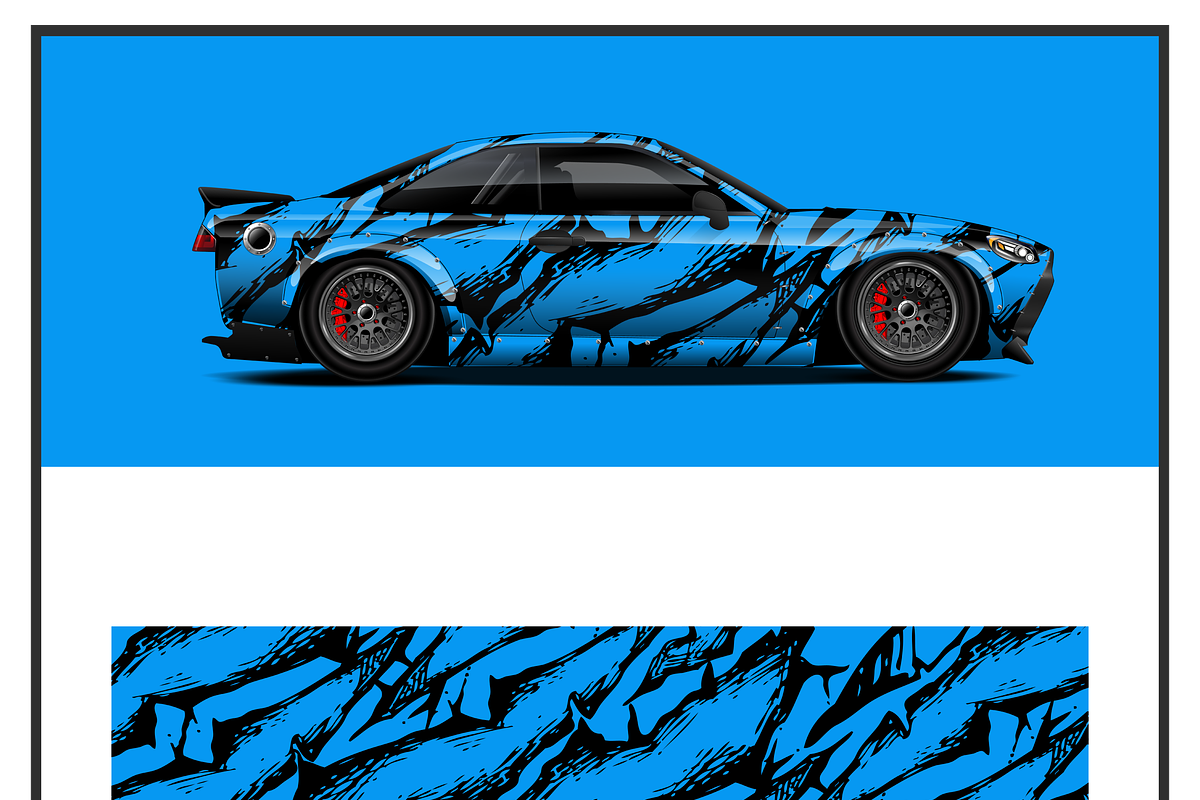Bold Tiger Stripe Car Wrap, an Object Illustration by CarWrap design (Photo 3 of 4)