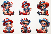 4th Of July Cute Baby Boy Clipart, a Person Illustration by RobertsArt (Thumbnail 6 of 7)