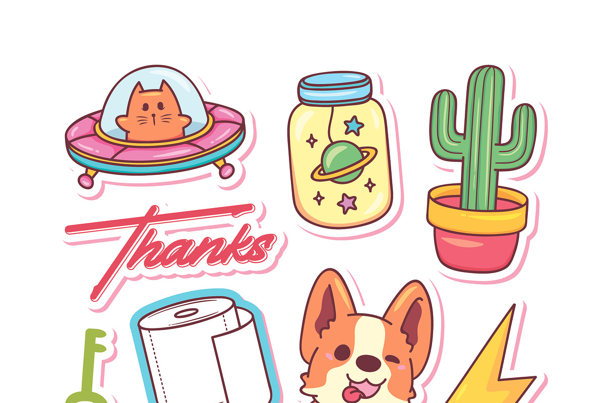 70 Design Cricut Stickers Bundle, an Illustration by Daily Studio (Photo 7 of 7)