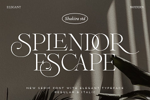 Splendor Escape - Elegant Serif, a Serif Font by Shakira Studio