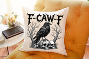 Crow Raven PNG, F-CAW-F Funny, a Work Illustration by Sublimation Artist (Thumbnail 9 of 9)