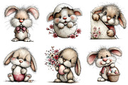 Whimsical Easter Bunny Clipart PNG, an Illustration by Dream Creation (Thumbnail 3 of 7)