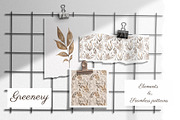 Watercolor Greenery Patterns, a Pattern Graphic by MayaNavits (Thumbnail 2 of 11)