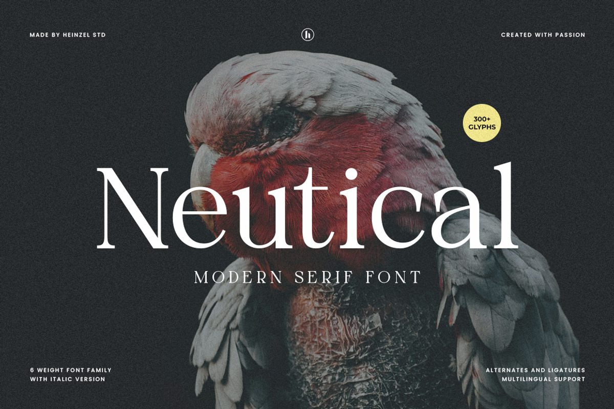Neutical Serif Font Family (12 Font), a Serif Font by Heinzel Std (Photo 1 of 19)