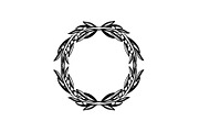 Floral Wreath Circle SVG Bundle, an Illustration by Creativeshirt (Thumbnail 6 of 51)