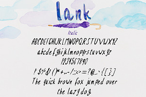 Lank - Regular, Bold And Italic Font