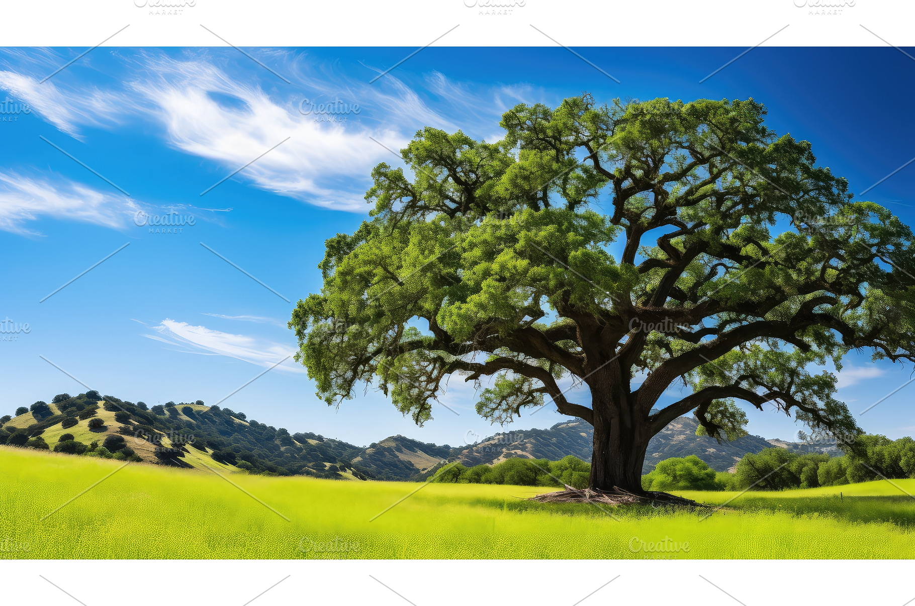 woodland california oak tree ai, a Nature Photo by pikepicture