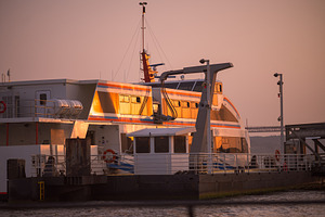Passenger Ferry at Golden Hour, a Transportation Photo by SkyNext
