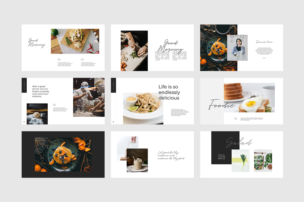 Foodie PowerPoint Template, a Templates & Theme by Angkalimabelas (Photo 3 of 6)