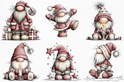 Whimsical Christmas Santa Clipart, an Illustration by Craft Nest (Thumbnail 6 of 6)