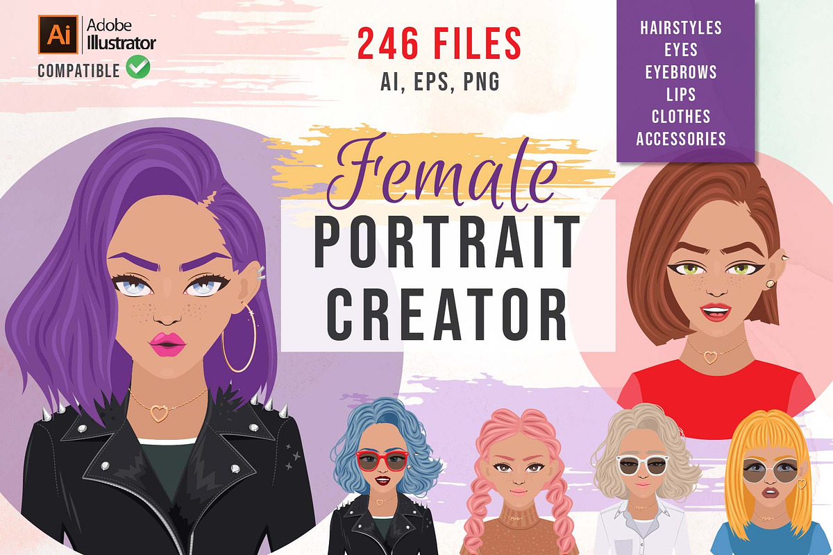 FEMALE PORTRAIT CREATOR, an Illustration by Serghei Caraulan (Photo 1 of 9)