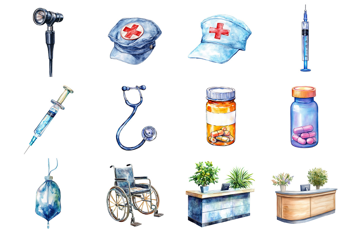Medical Clipart, Hospital Clipart, an Illustration by Design Market (Photo 3 of 4)